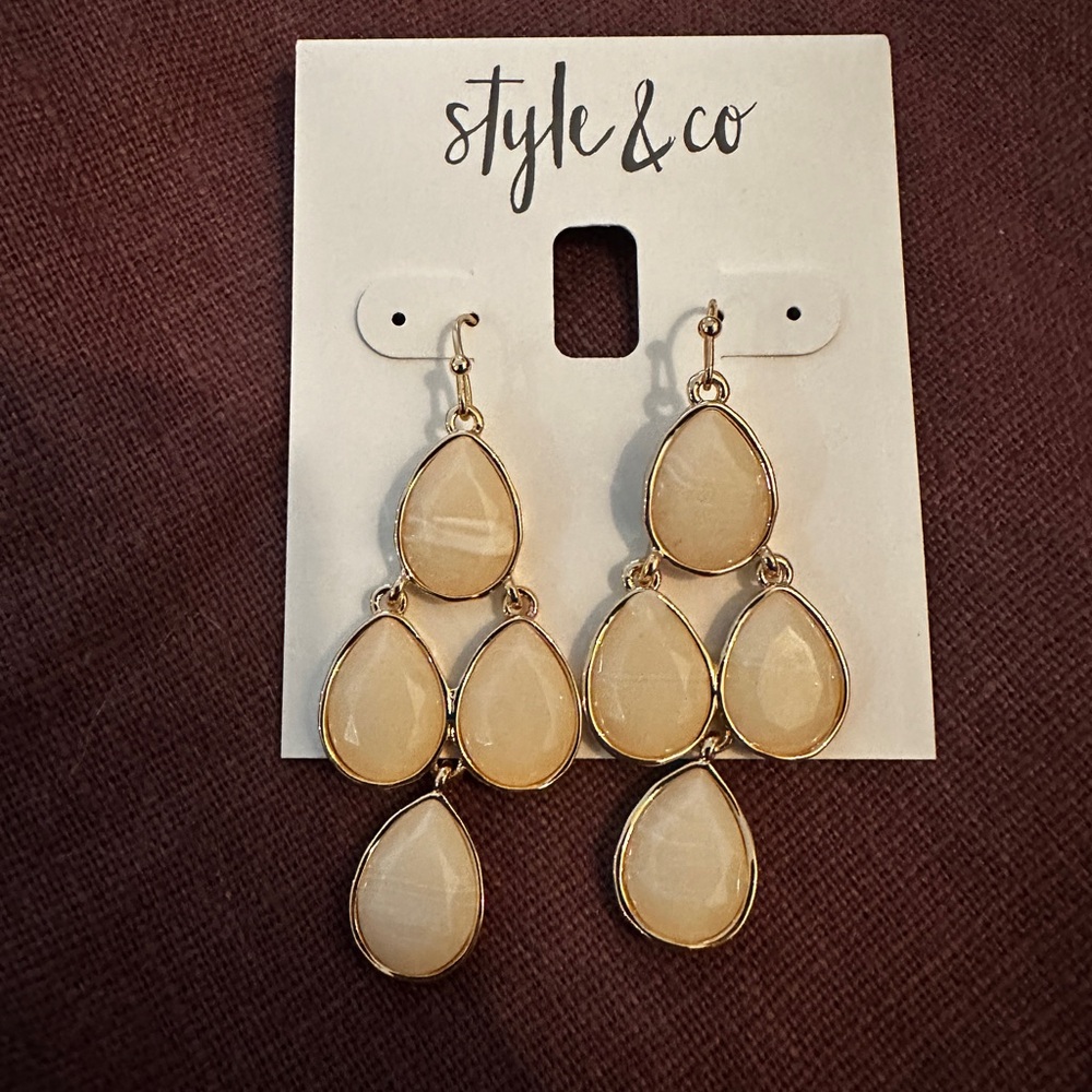 Style & Co Chandelier Stone Drop Earrings